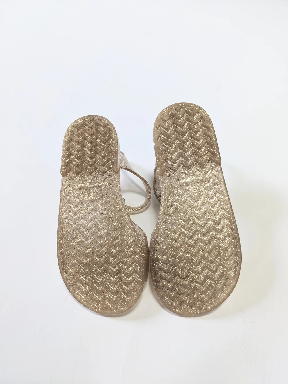 ⚡Old Navy Girls' Gold Glitter Jelly Sandals with Pineapple Accent